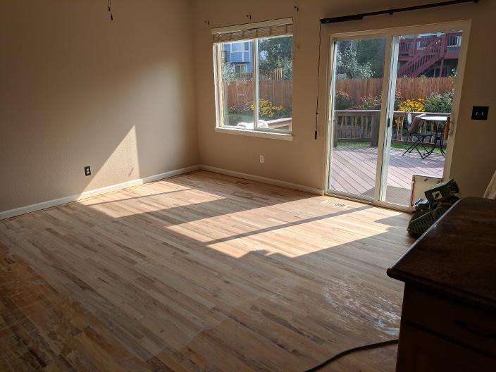 Re-sand in progress