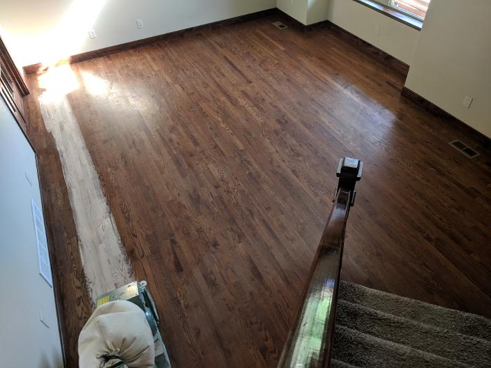 Re-sand in progress